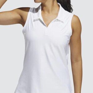 NWT |Adidas | CC Branded | GO-TO Sleeveless Golf Polo | White | Size M